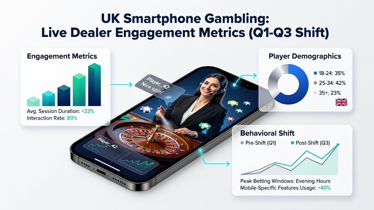 Smartphone displaying a live dealer roulette table interface popular with UK players