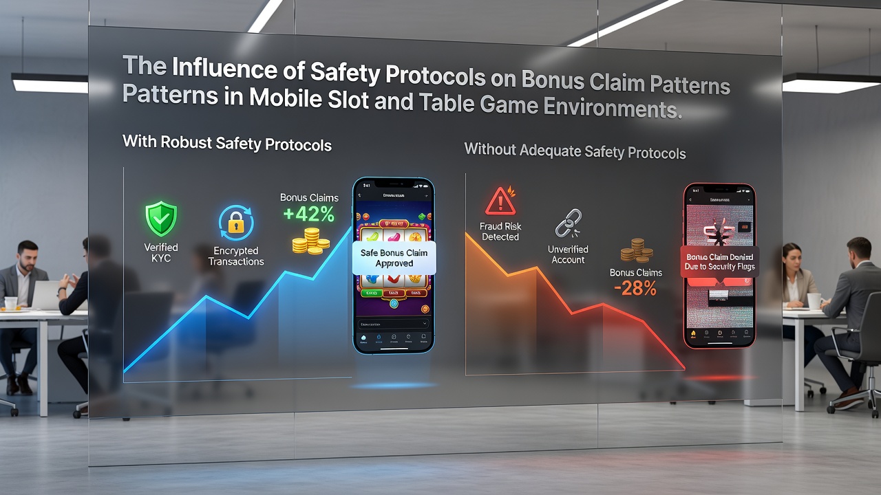 Analytics dashboard displaying bonus claim trends across mobile slot and table game sessions